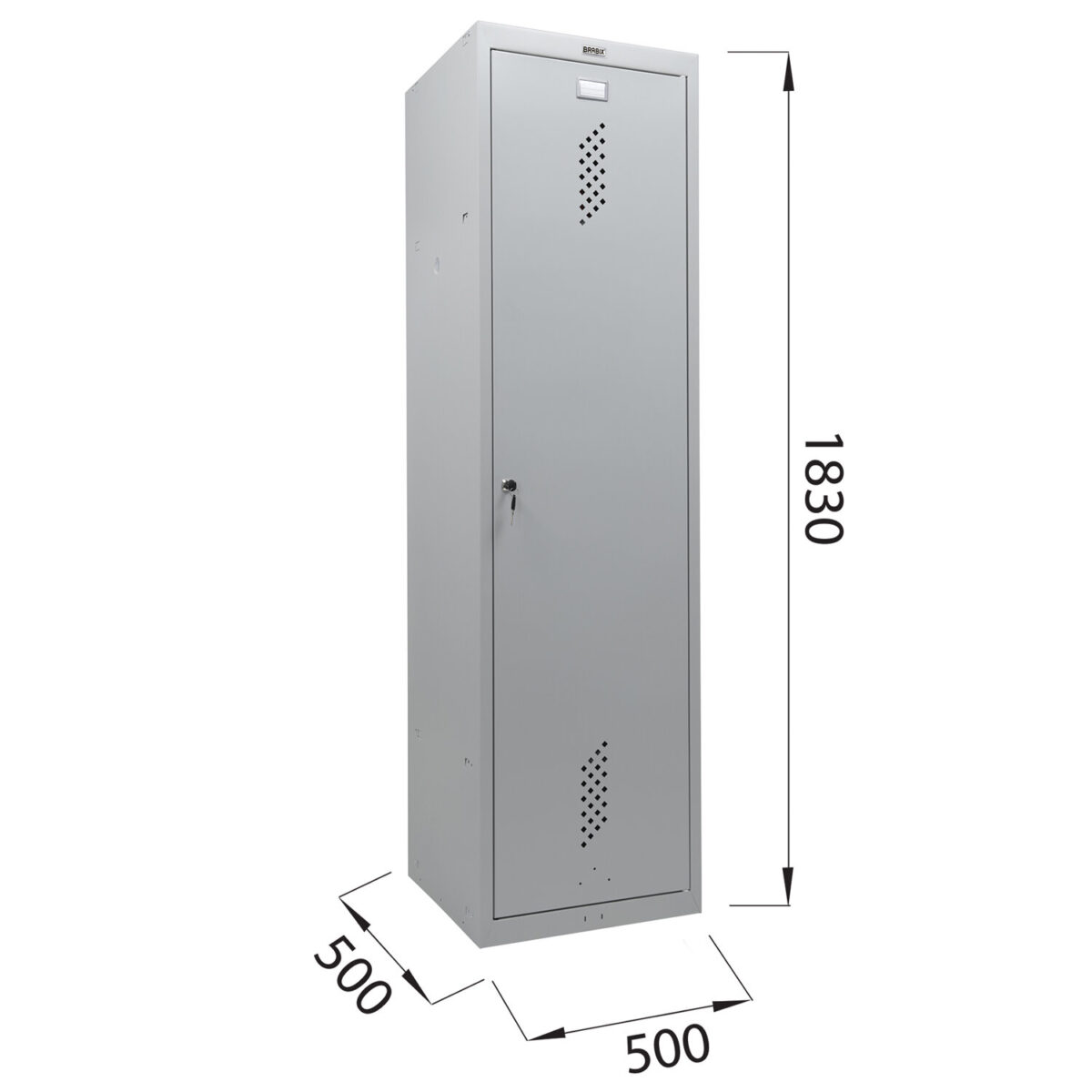 Шкаф металлический для одежды BRABIX "LK 11-50", УСИЛЕННЫЙ, 2 отделения, 1830х500х500 мм, 22 кг, 291132, S230BR404102 — изображение 6