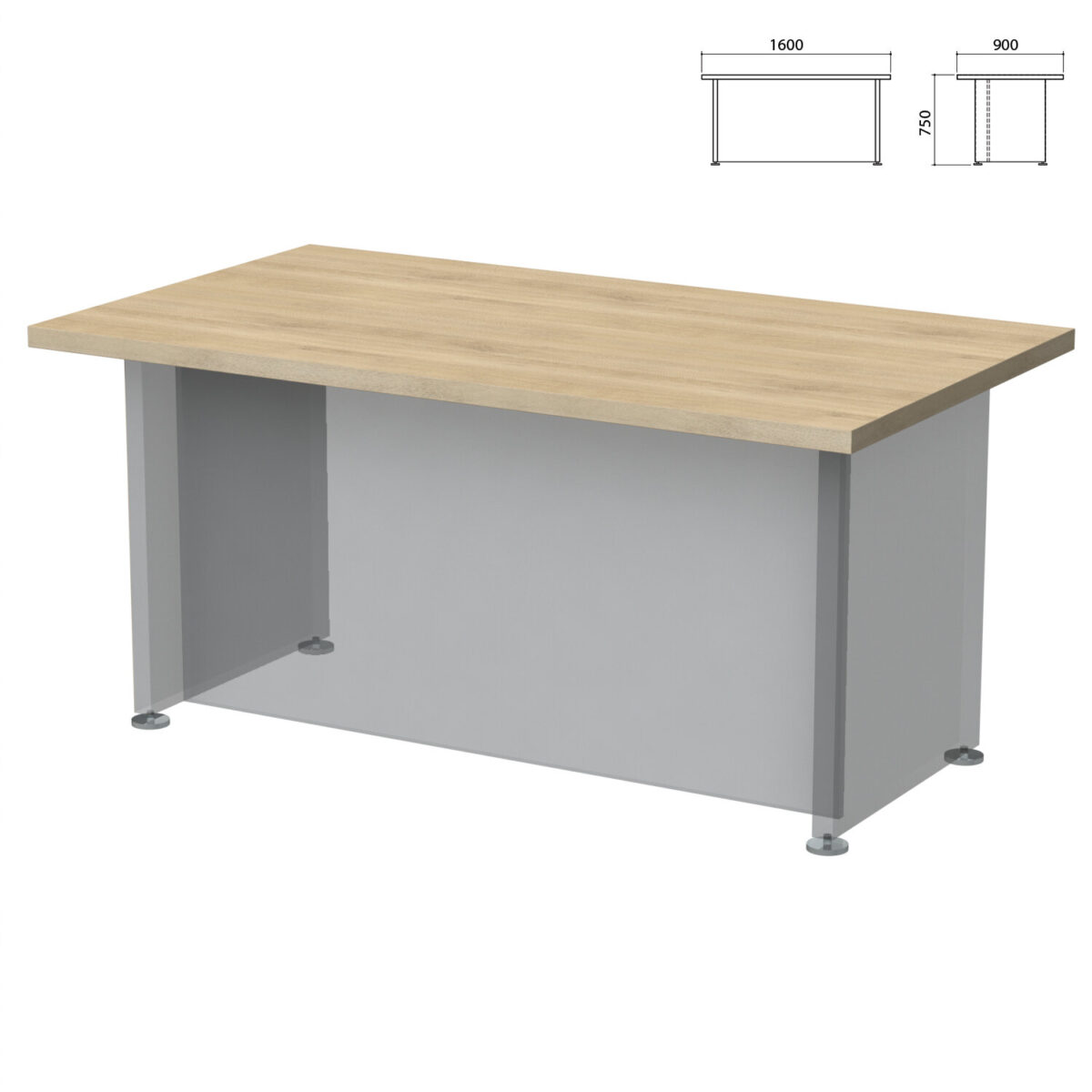 Столешница стола письменного "Приоритет" (1600х900х750 мм), кронберг, К-901, К-901 кронберг — изображение 1