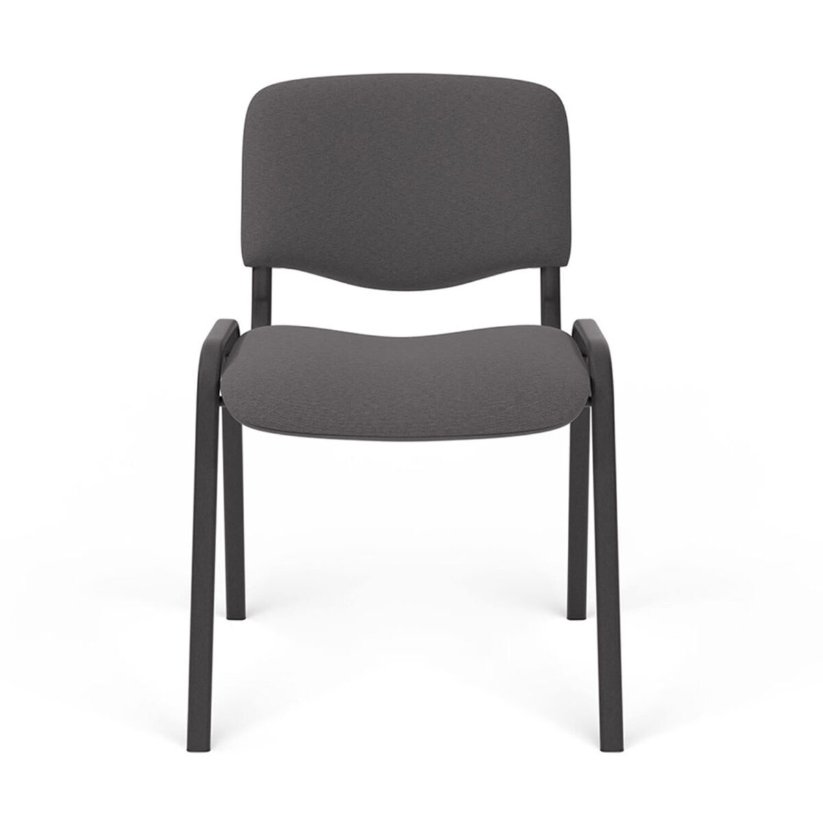 Стул для персонала и посетителей "ИЗО", черный каркас, серая ткань, В-3/С-71 меланж — изображение 3
