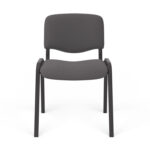 Стул для персонала и посетителей "ИЗО", черный каркас, серая ткань, В-3/С-71 меланж — изображение 3