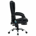 Кресло офисное CROMEX (КРОМЕКС) "Lounge MS-007", подножка, 6 массажных модулей, экокожа, черное, 532960 — изображение 3