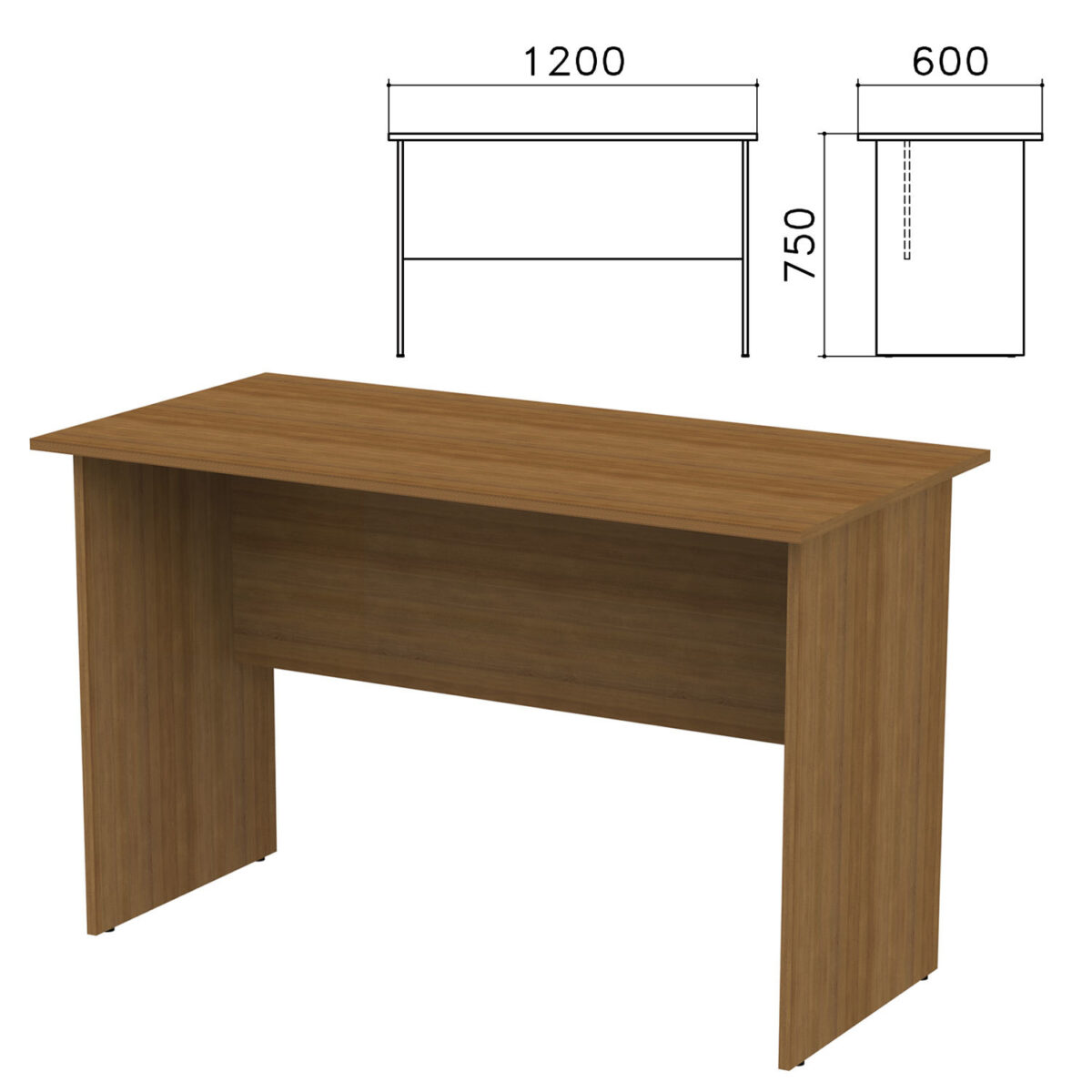 Стол письменный "Канц", 1200х600х750 мм, цвет орех пирамидальный, СК22.9 — изображение 1