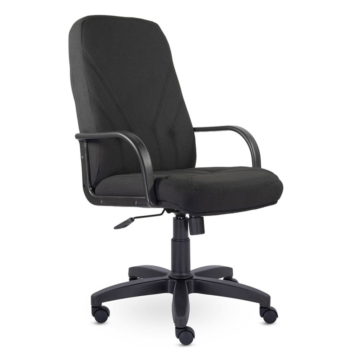 Кресло офисное "Менеджер", ткань, монолитный каркас, черное С-11, В-14 — изображение 1