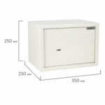 Сейф мебельный DASWERK (ДАСВЕРК) SC-250KL (250х350х250 мм), ключевой замок, бежевый, 291344 — изображение 4