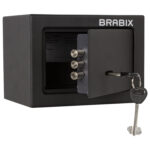 Сейф мебельный BRABIX "SF-140KL", 140х195х140 мм, ключевой замок, черный, 291140, S103BR210114