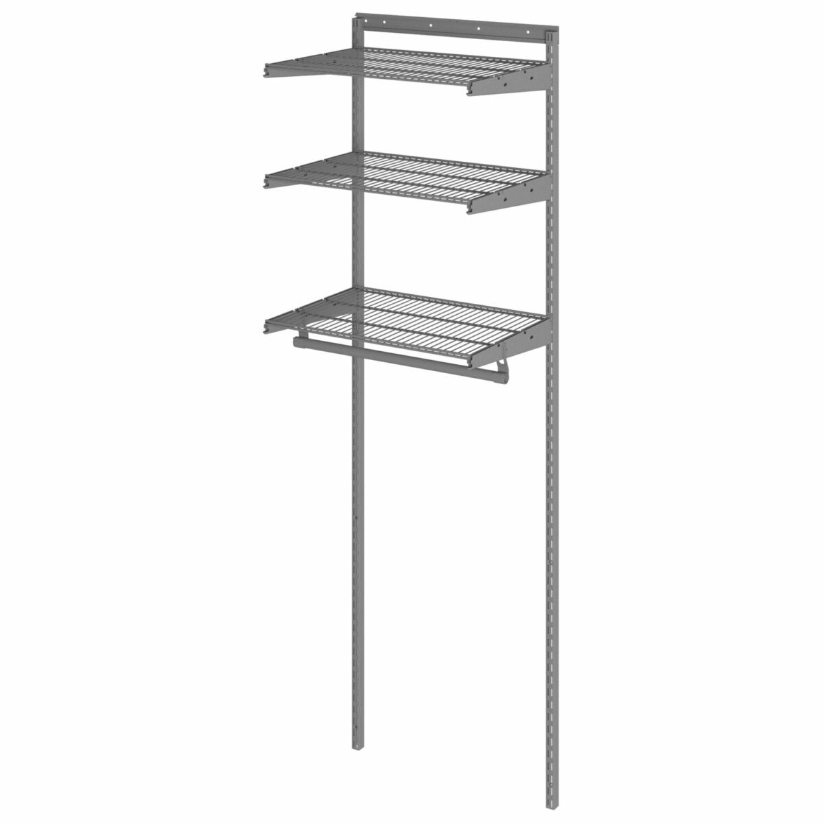 Гардеробная система BASIC G60, 2050х640х450 мм, 3 полки, 1 штанга, графит, S70299913515 — изображение 2