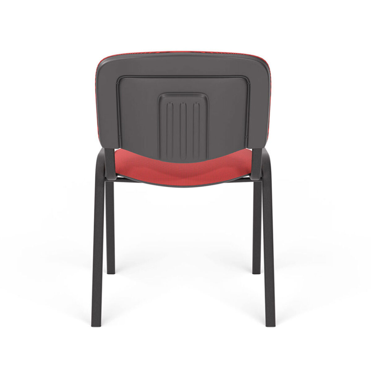 Стул для персонала и посетителей "ИЗО", черный каркас, ткань черно-красная, В-9/С-16 — изображение 6