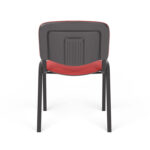 Стул для персонала и посетителей "ИЗО", черный каркас, ткань черно-красная, В-9/С-16 — изображение 6