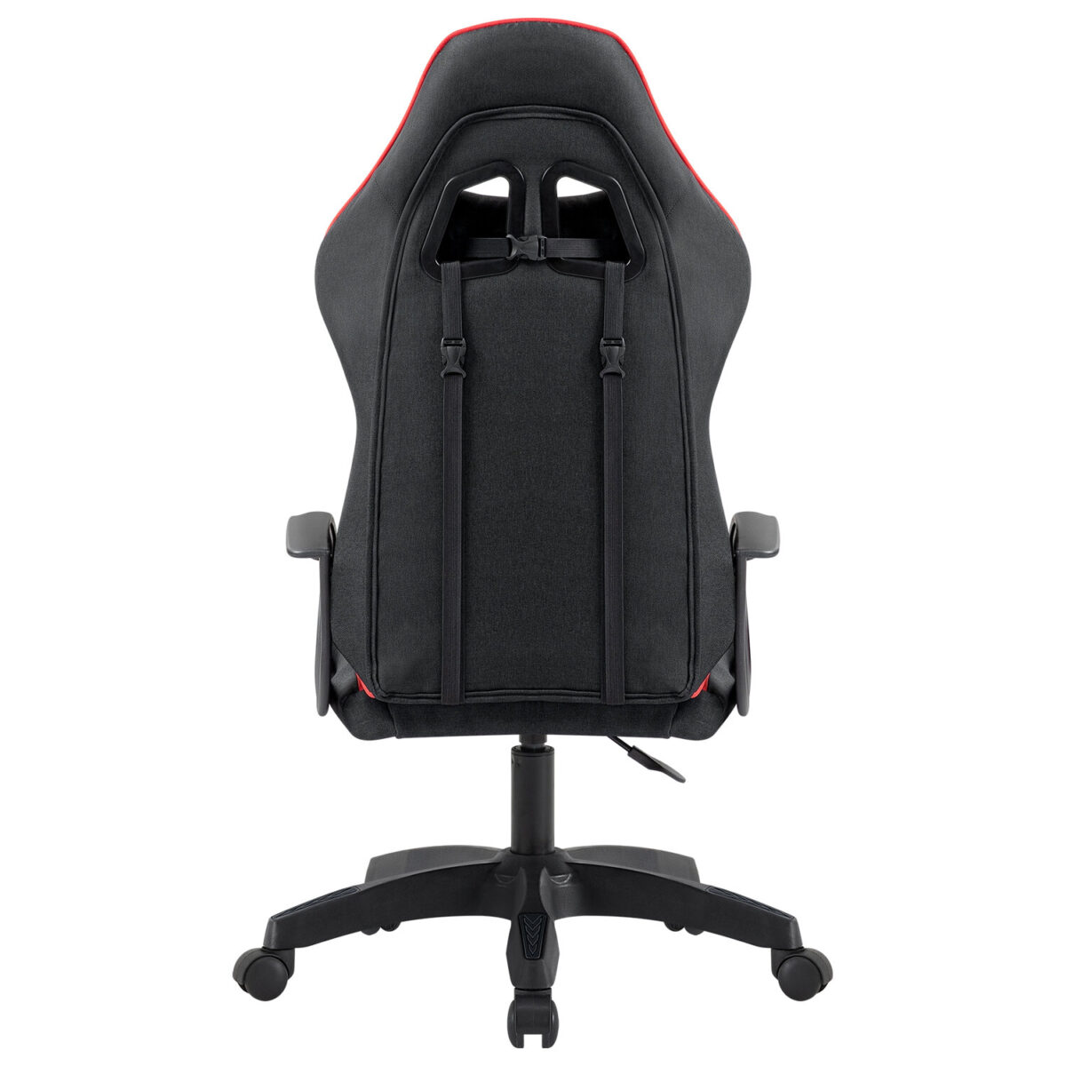 Кресло компьютерное DEFENDER "Kraken", 2 подушки, ткань, черное/красное, 64677 — изображение 7