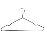 Вешалки-плечики для одежды, размер 48-50, металл, антискользящие, КОМПЛЕКТ 20 шт., черные, BRABIX PREMIUM, 608468 — изображение 2