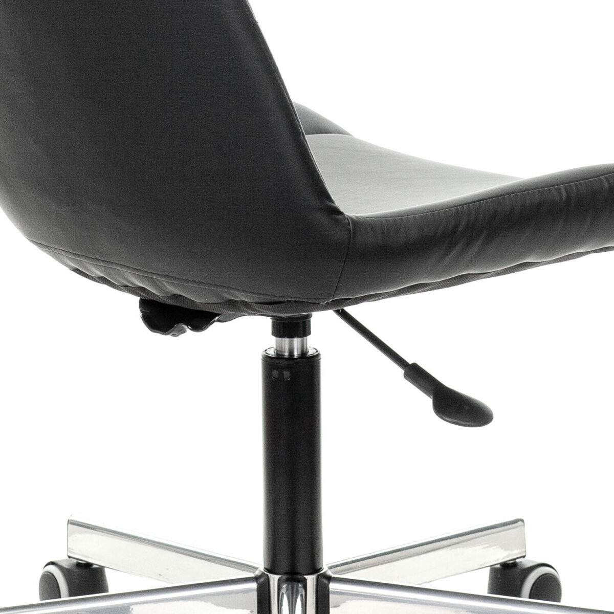 Кресло BRABIX "Deco MG-316", без подлокотников, пятилучие серебристое, экокожа, черное, 532080. — изображение 7