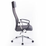 Кресло офисное BRABIX "Flight R EX-541", хром, ткань TW, сетка, черное/серое, 532518 — изображение 2