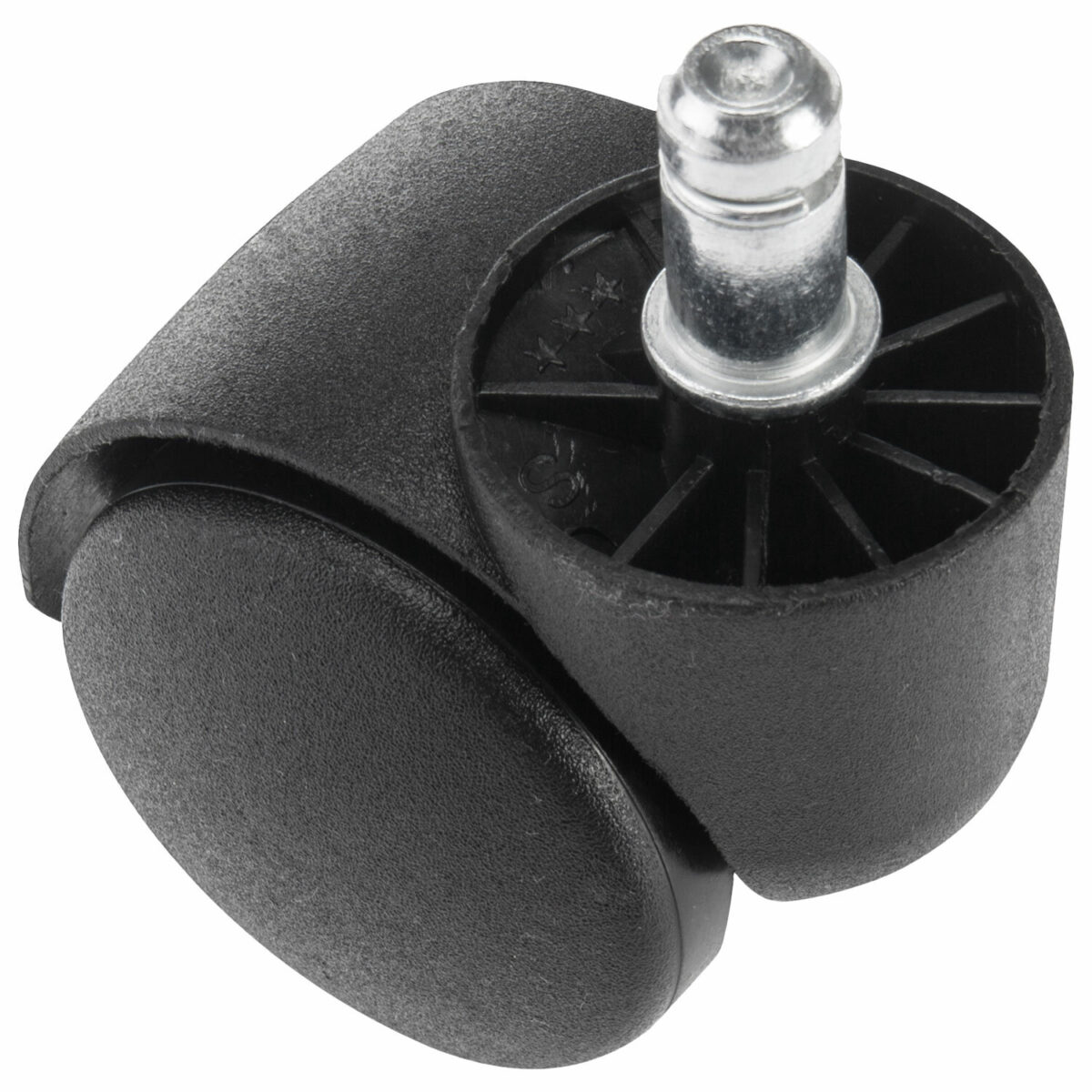 Колеса (ролики) для кресла, пластиковые, КОМПЛЕКТ 5 шт., шток d 11 мм, черные, в пакете, WBZ (ВБЗ), 533082 — изображение 3