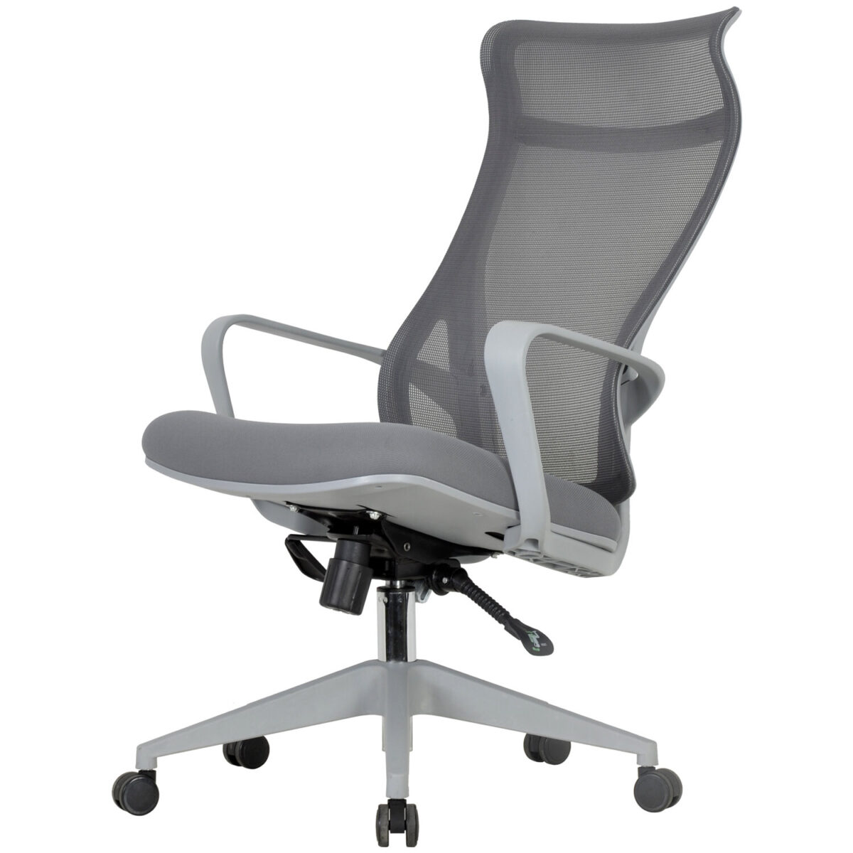 Кресло офисное CHAIRMAN CH 577, эргономичная спинка, серый пластик, сетка/ткань, серое, 7146057 — изображение 5