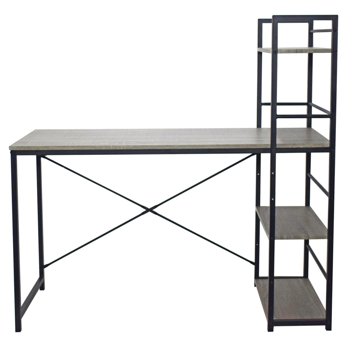 Стол на металлокаркасе BRABIX "LOFT CD-005", 1200х520х1200 мм, 3 полки, цвет дуб антик, 641222 — изображение 3