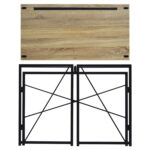 Стол на металлокаркасе BRABIX "LOFT CD-002", 1000х500х750 мм, складной, цвет дуб натуральный, 641214 — изображение 7