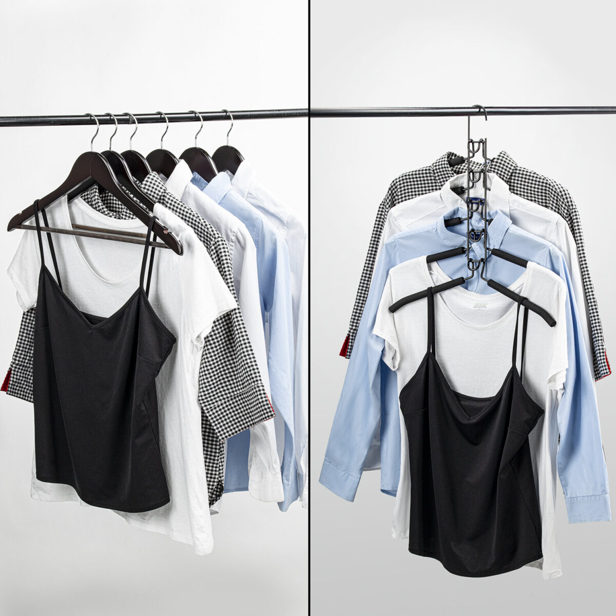 Вешалка-плечики трансформер, 5 плечиков, металл с покрытием, черные, BRABIX ULTRA, 607474 — изображение 11