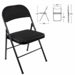 Стул складной BRABIX "Golf Plus CF-003 КОМФОРТ", чёрный каркас, чёрная ткань, 532889 — изображение 3