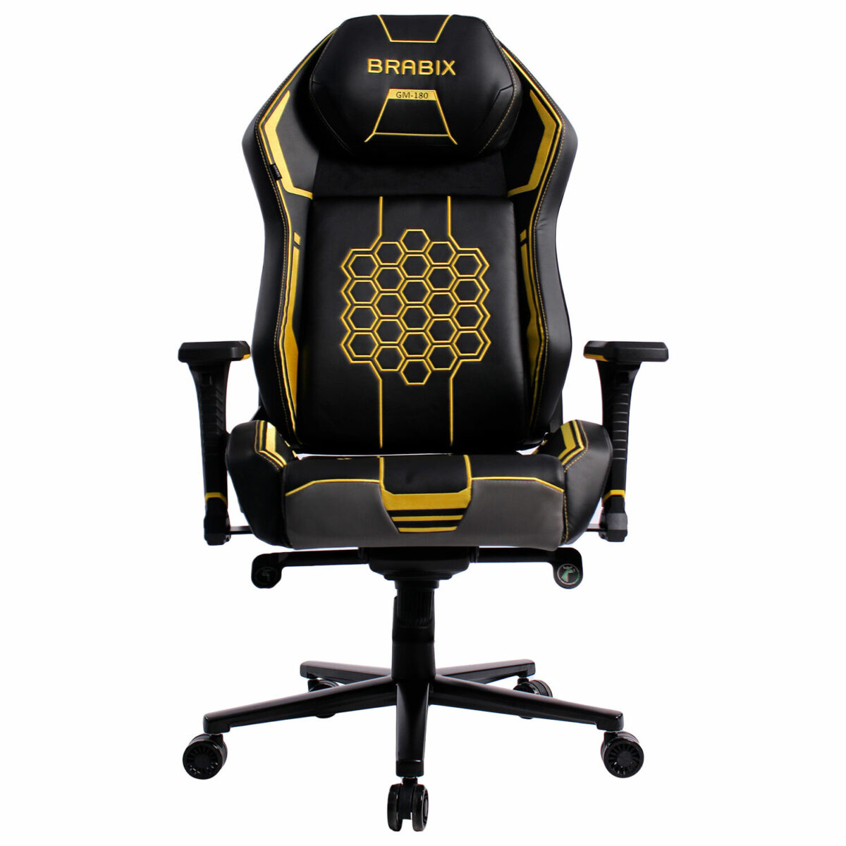 Кресло BRABIX PREMIUM "Tanos GM-180", мультиблок, 4D подлокотники, литой поролон, черное/желтое, 532953 — изображение 2