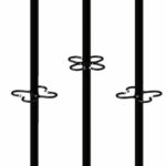 Вешалка на колесах на 15 крючков с держателем для зонтов "Гардикс-3К", металл, черная — изображение 3