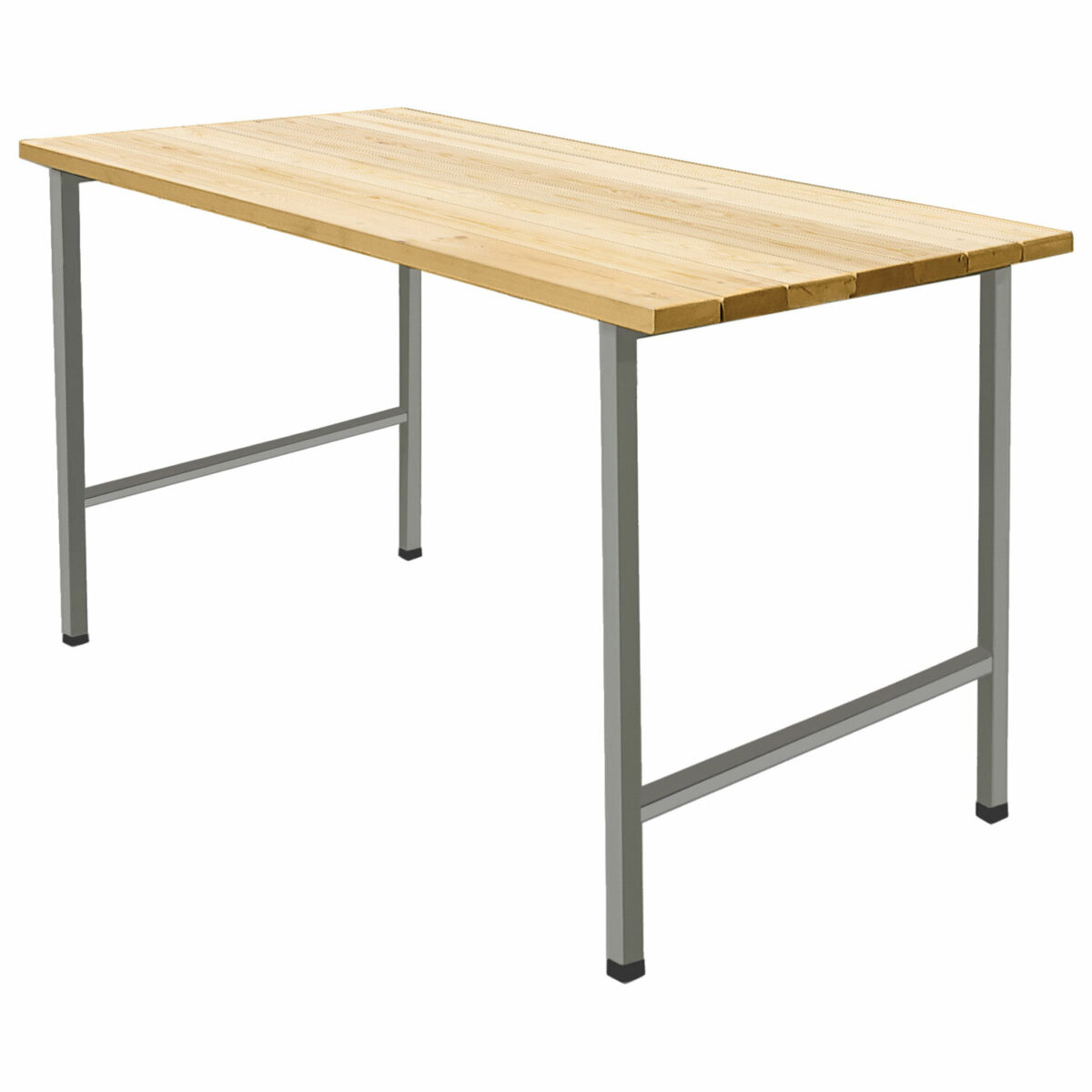 Стол обеденный на металлокаркасе НАДЕЖДА "Д-261С", 1300х625х760 мм, серый каркас, дерево — изображение 1