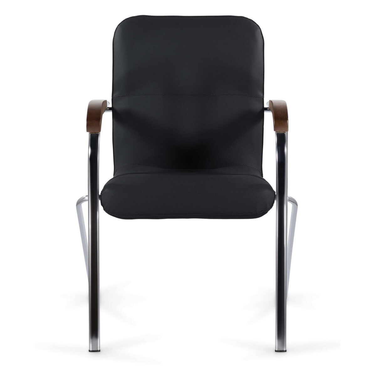 Кресло BRABIX "Samba CF-103", хром каркас, накладки "орех", кожзам черный, собрано, 532756 — изображение 3