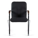 Кресло BRABIX "Samba CF-103", хром каркас, накладки "орех", кожзам черный, собрано, 532756 — изображение 3