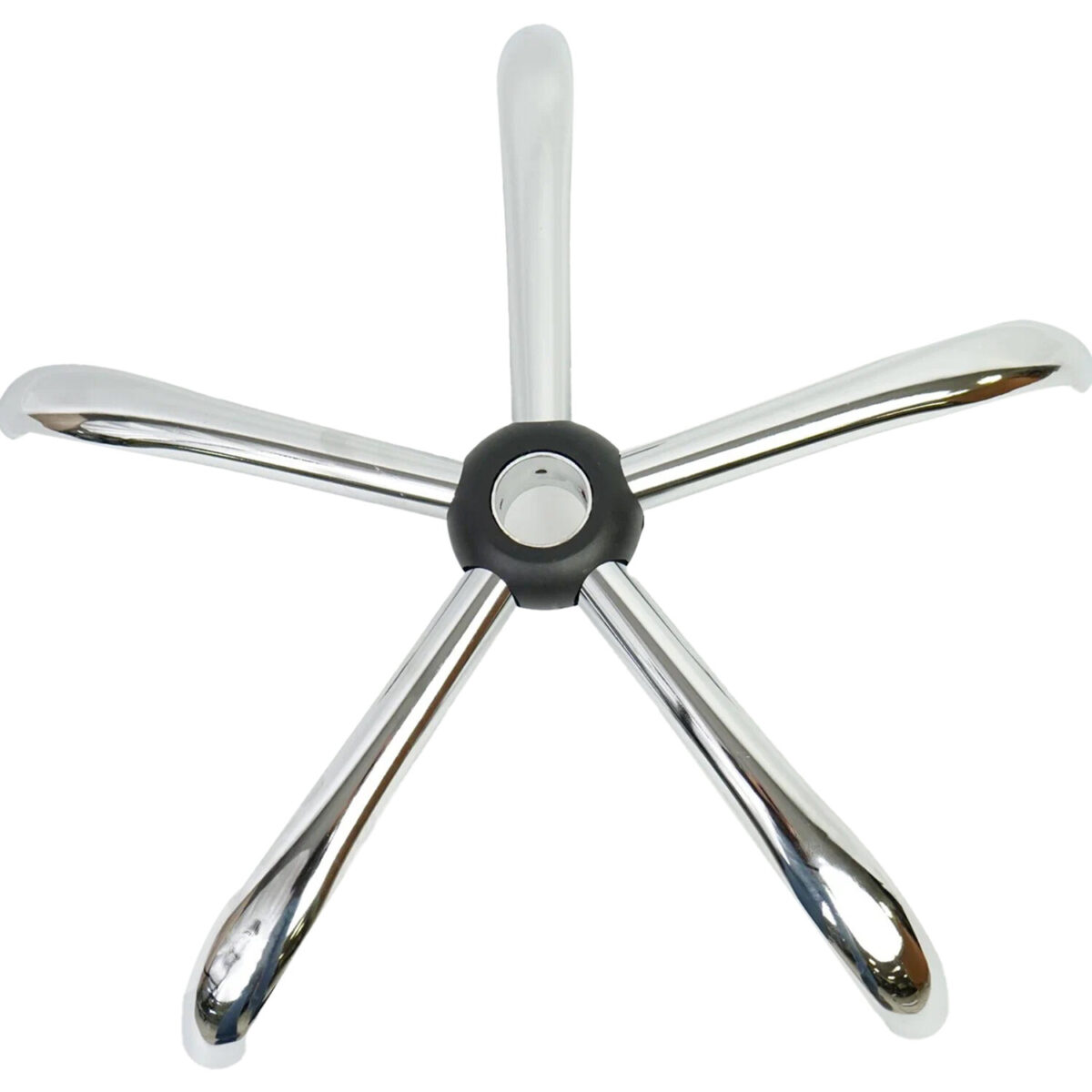 Пятилучие для кресла, нагрузка до 120 кг, диаметр 600 мм, металлическое, хром, 533051 — изображение 3