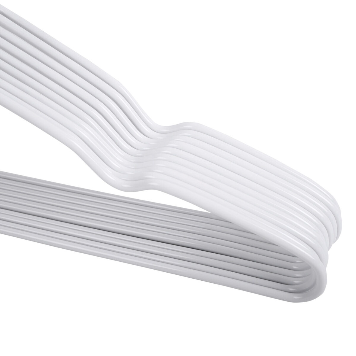 Вешалки-плечики для одежды, размер 48-50, металл, антискользящие, КОМПЛЕКТ 10 шт., белые, BRABIX PREMIUM, 608469 — изображение 6