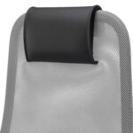 Кресло офисное МЕТТА "SU-B-8" хром, ткань-сетка, сиденье мягкое, светло-серое — изображение 10