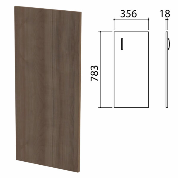 Дверь ЛДСП низкая "Приоритет", 356х18х783 мм, БЕЗ ФУРНИТУРЫ, лагос, К-936, К-936 лагос