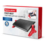 Подставка для ног BRAUBERG офисная, 45х32 см, регулируемые высота и угол наклона, черная, 531489 — изображение 7