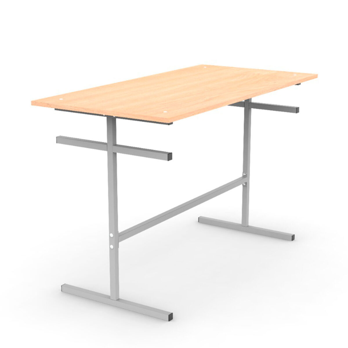 Стол для столовых на 6 мест "ССТ 1500", 1500х600х760 мм, рост 6, каркас металл, ЛДСП, цвет бук — изображение 1