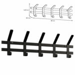 Вешалка настенная "Торонто-5", 168х580х85 мм, 5 крючков, металл, черная, ВНТ5 Ч — изображение 2