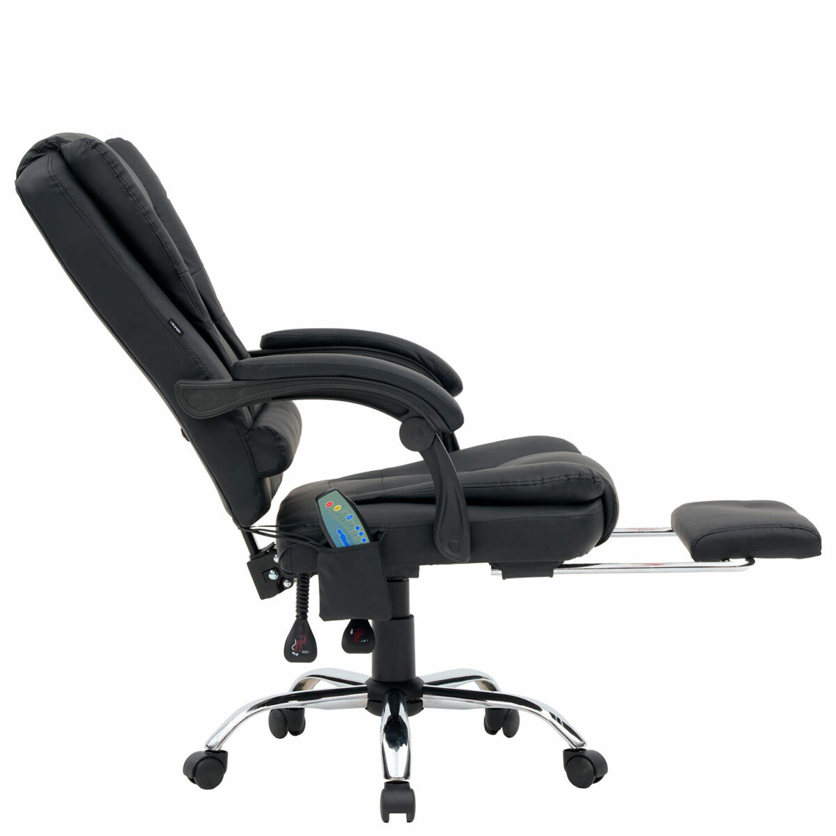 Кресло офисное CROMEX (КРОМЕКС) "Lounge MS-007", подножка, 6 массажных модулей, экокожа, черное, 532960 — изображение 11