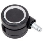 Колеса (ролики) BRABIX для кресла, прорезиненные, ХРОМ, d 60 мм, КОМПЛЕКТ 5 шт., шток d 11 мм, черные, короб, 533089 — изображение 6