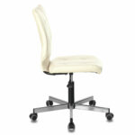 Кресло BRABIX "Stream MG-314", без подлокотников, пятилучие серебристое, экокожа, бежевое, 532078 — изображение 3