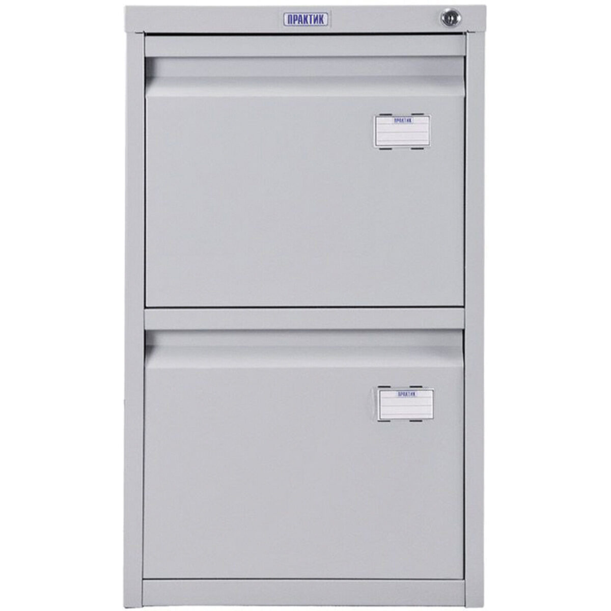 Шкаф картотечный ПРАКТИК "A-42", 685х408х485 мм, 2 ящика для 84 подвесных папок, формат папок A4 (БЕЗ ПАПОК) — изображение 2