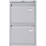 Шкаф картотечный ПРАКТИК "A-42", 685х408х485 мм, 2 ящика для 84 подвесных папок, формат папок A4 (БЕЗ ПАПОК) — изображение 2