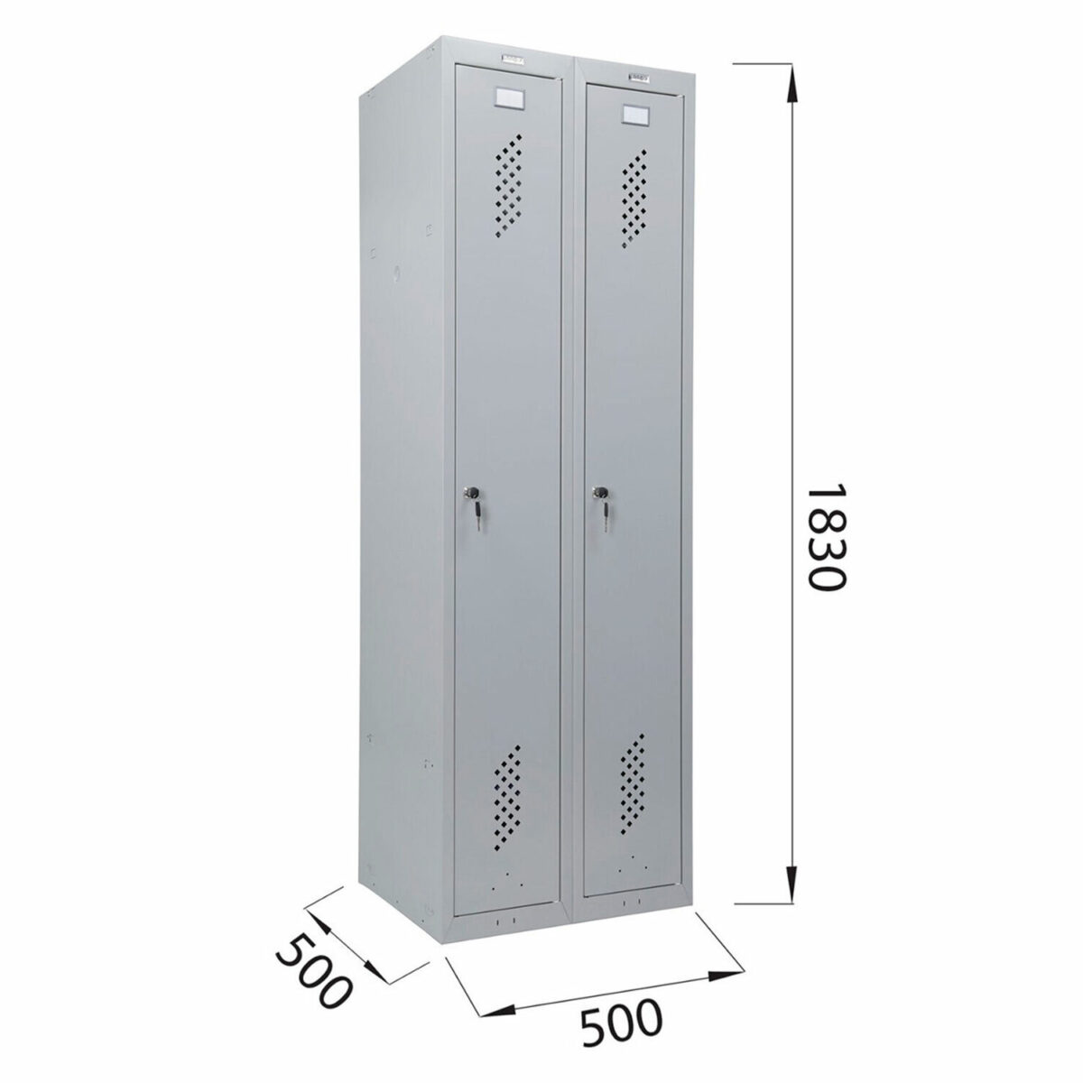 Шкаф металлический для одежды BRABIX "LK 21-50", 2 секции, 1830х500х500 мм, 29 кг, 291379 — изображение 11