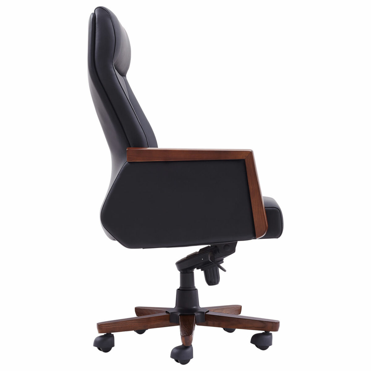 Кресло HAWASAN (ХАВАСАН) "Overlord EX-770", мультиблок, дерево, натуральная кожа, черное, 532934 — изображение 3