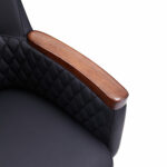 Кресло HAWASAN (ХАВАСАН) "Desire EX-771", мультиблок, дерево, натуральная кожа, черное, 532935 — изображение 9