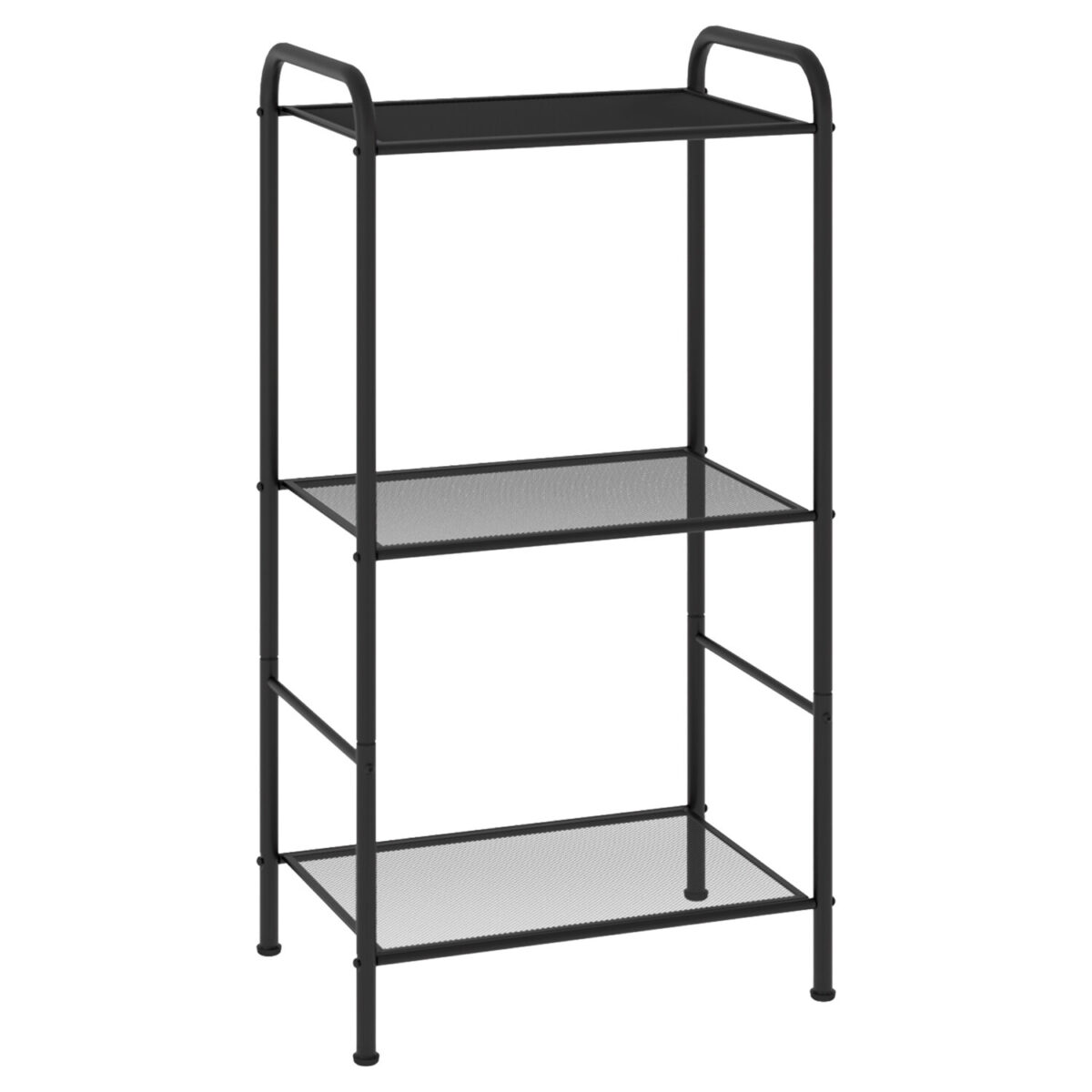 Стеллаж на металлокаркасе "Валенсия-13", 455х300х855 мм, 3 полки, черный, СТВ13 Ч — изображение 1