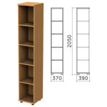 Шкаф (стеллаж) "Монолит", 370х390х2050 мм, 4 полки, цвет бук бавария, КМ45.1