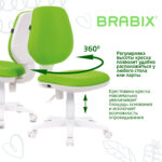 Кресло детское BRABIX "Fancy MG-201W", без подлокотников, пластик белый, салатовое, 532414, MG-201W_532414 — изображение 8