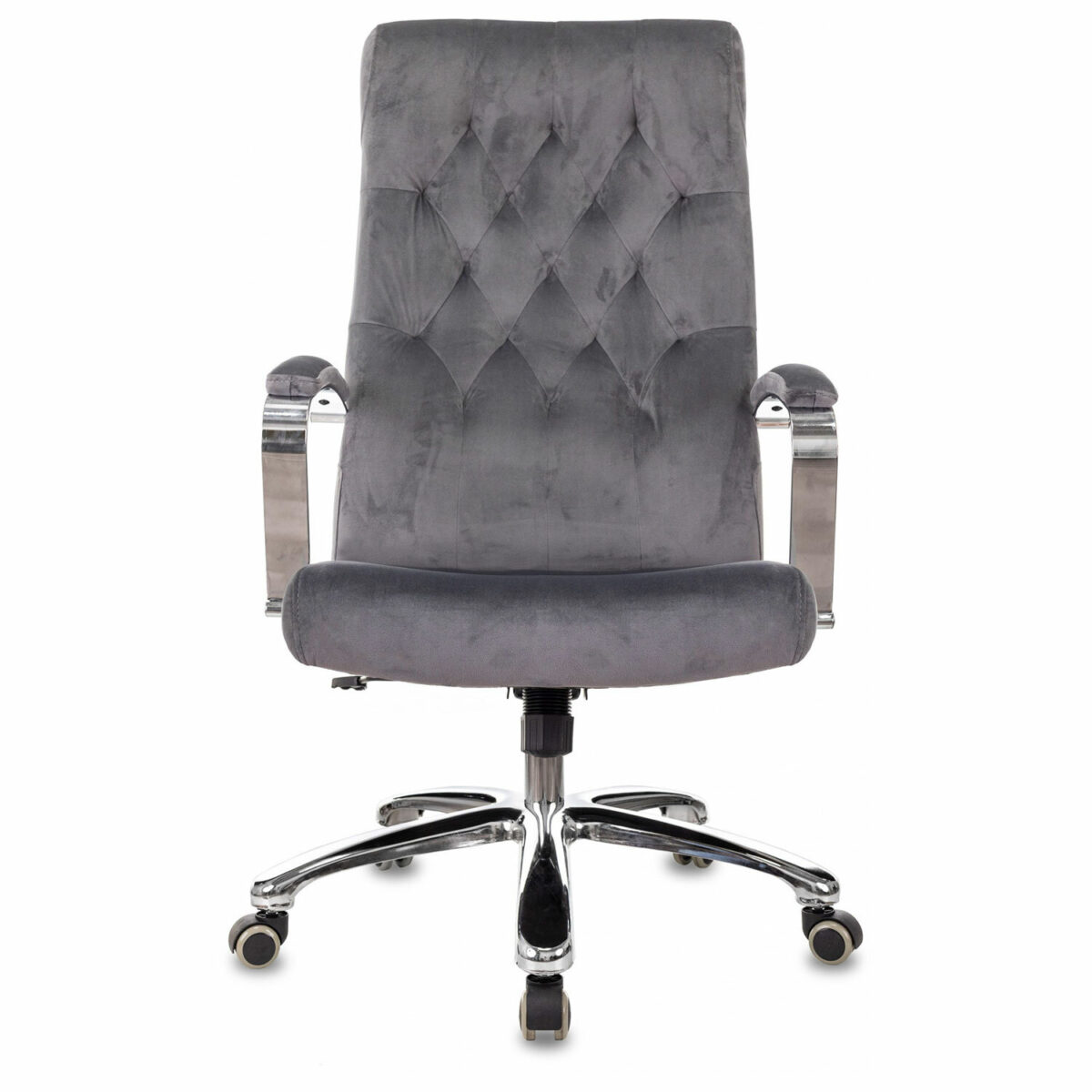 Кресло офисное T-9928SL, усиленное, НАГРУЗКА до 200 кг, хром, ткань, серое, 1985910 — изображение 3