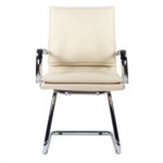 Кресло для приемных и переговорных BRABIX "Kayman CF-102", экокожа, хром, бежевое, 532573 — изображение 5