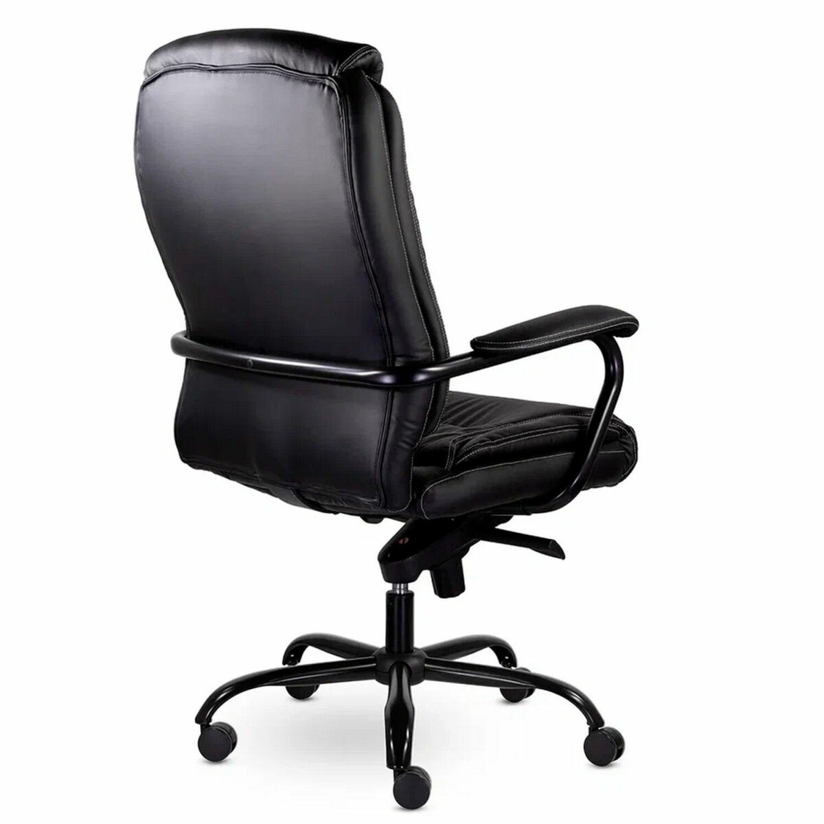 Кресло офисное "Ровер" CH-708, усиленное, НАГРУЗКА до 150 кг, экокожа, черное — изображение 4