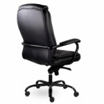 Кресло офисное "Ровер" CH-708, усиленное, НАГРУЗКА до 150 кг, экокожа, черное — изображение 4