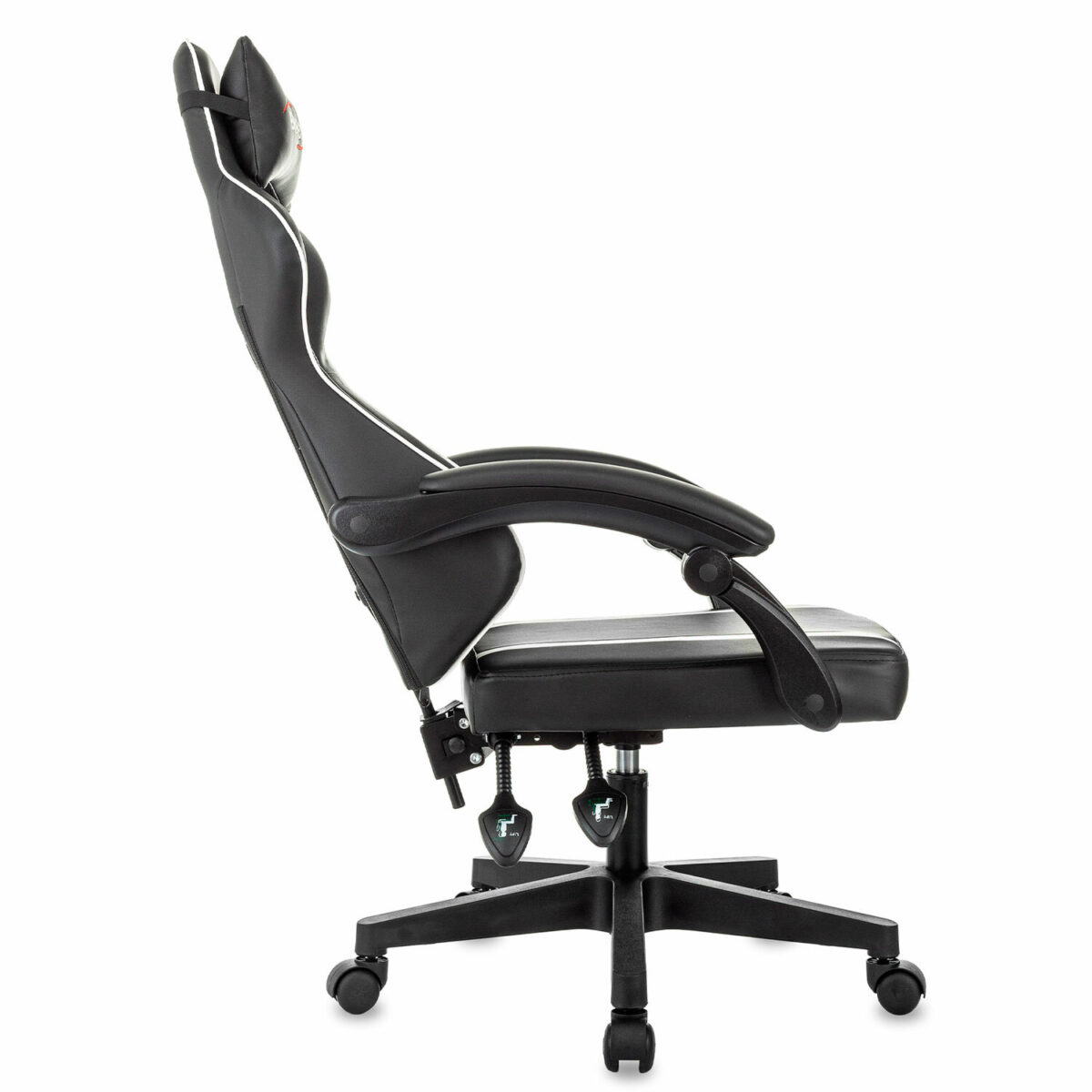 Кресло компьютерное BRABIX "Shooter GM-123", 2 подушки, экокожа, черное/белое, 533191 — изображение 7